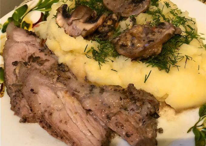 Картошка с мясом грибами и сыром запеченные в духовке | Recipe | Food, Cooking, Desserts