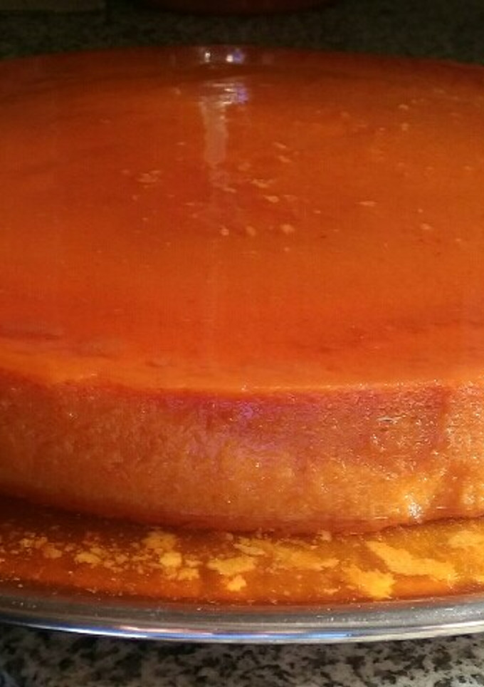 Una foto de Flan de Calabaza