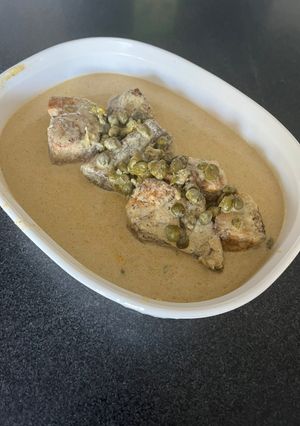 A picture of Hamour (Grouper) with Capers.