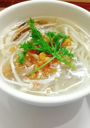 Hình của món Soup nấm chay.
