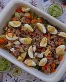 A nossa salada russa com atum e ovo cozido (e a nossa maionese de abacate, claro 🥰)