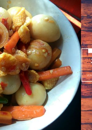 Foto resep Tumis Telur Puyuh, Jagung Muda & Wortel