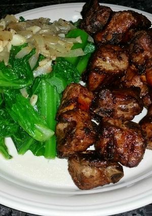 A picture of Black Pepper, Garlic, Ginger Riblets.