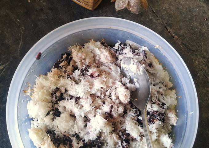 Ini dia! Cara  membuat Urap ketan hitam  gurih