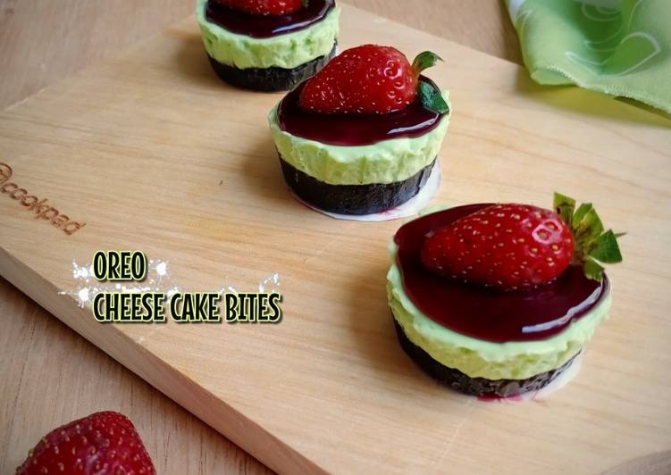 RECOMMENDED! Begini Resep Oreo Cheese Cake Bites(No Bake)😉😉😉