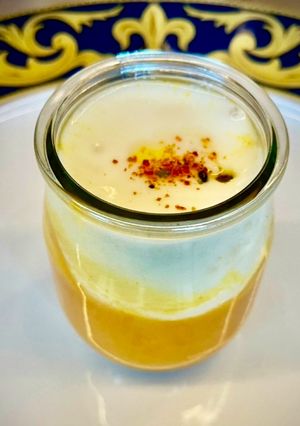 Una foto de Sopa fría de manzana y cebolla (en Thermomix)