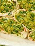 Stir fried Cabbage, green peas, bok choy stuffed Pita bread