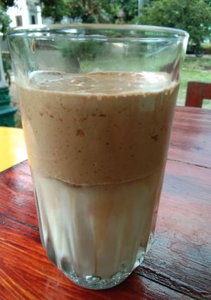 Foto resep Dalgona chococoffe with soy milk