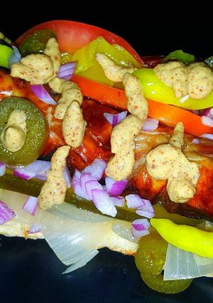A picture of Mike's Octoberfest Bratwursts.