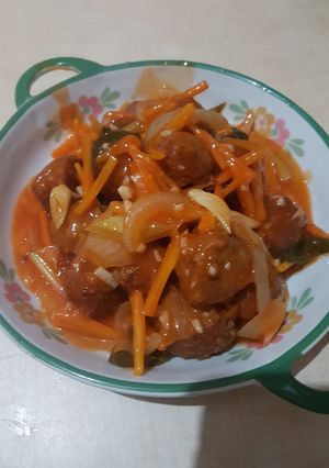 Foto resep Bakso udang goreng saus asam manis