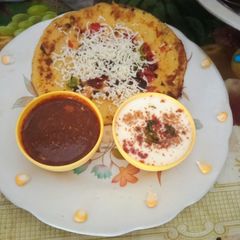 A picture of Healthy tasty crispy corn uttapam.