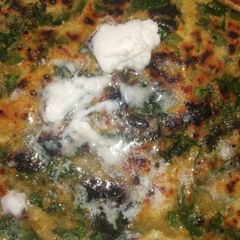 A picture of Spinach paratha.