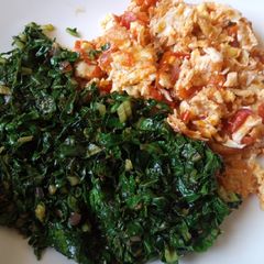 Fried Eggs with Spinach A picture of Fried Eggs with Spinach.