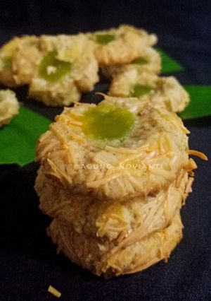 Foto resep Pandan Thumbprints Cookies tanpa oven