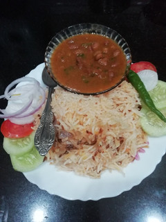 A picture of Kidney beans and rice.