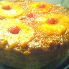 A picture of Upside down pineapple cake.