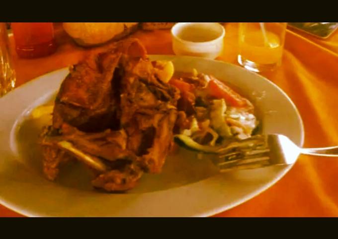 Deep fried chicken with Fries and Mayo salad