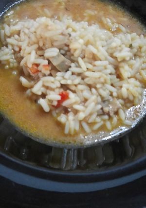 Una foto de Guiso de riñón y arroz