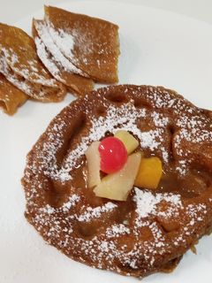 Una foto de Hotcakes y panqueques de café con leche☕: sin gluten y vegan!