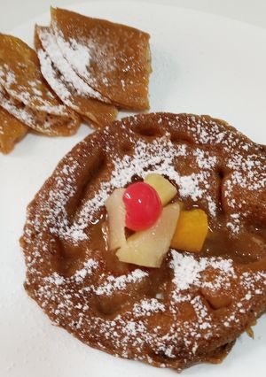 Una foto de Hotcakes y panqueques de café con leche☕: sin gluten y vegan!