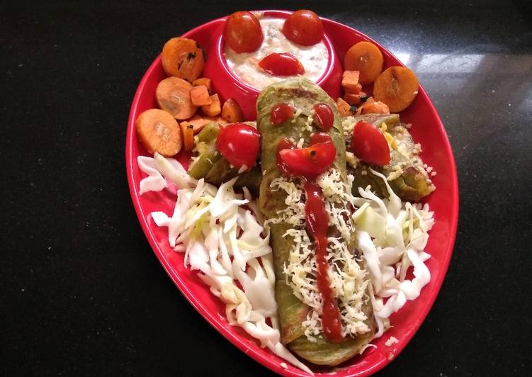 Mixed vegetable Thepla Wrap