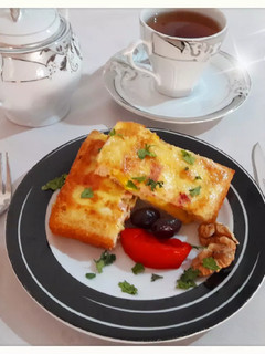 عکسی از دستور نان تست صبحانه (چالش ساندویچی)