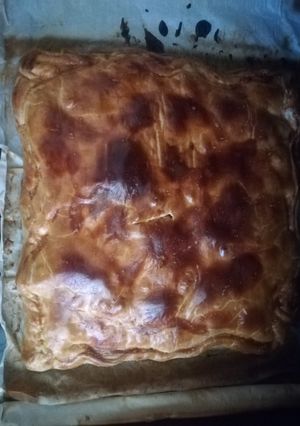 Una foto de Empanada de pulpo y gambas al ajillo