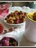 Zard Pulao/sweet rice pudding/rose petal cordial and gulkhand