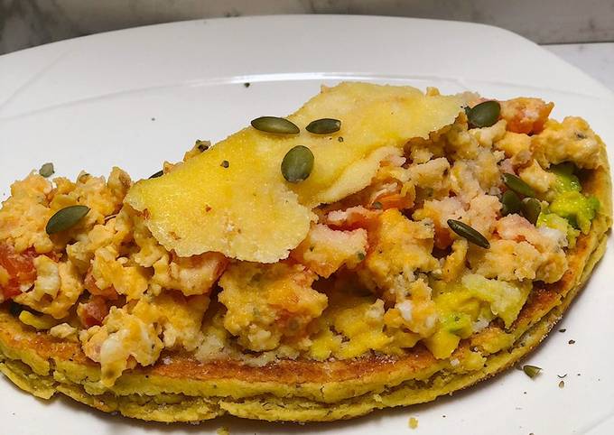 Desayuno: Arepa santandereana con huevos pericos y aguacate ? Receta de  Catalina Bobadilla Delgado- Cookpad