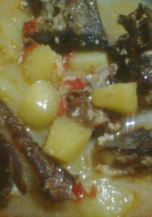 Foto resep Kentang Pari Asap masak Santan