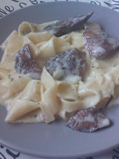 Una foto de Pasta con setas