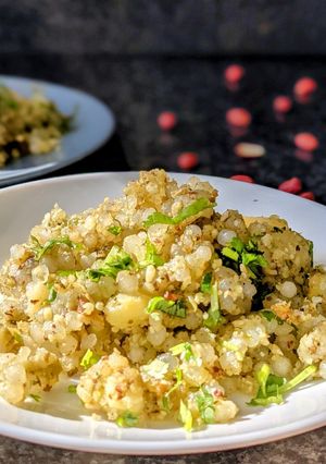 A picture of Sabudana khichadi.