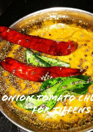 A picture of Onion tomato chutney.