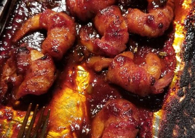 BBQ Bacon Wrapped Shrimp