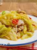Sweet and Sour Pork with Cabbage Stir-Fry