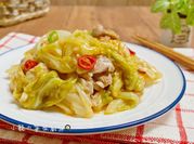 A picture of white pepper pork stir fry