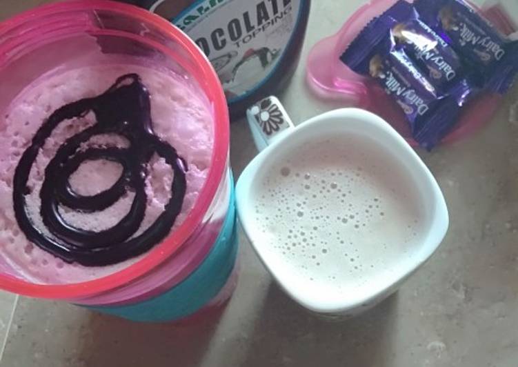 Steps to Prepare Quick Chocolate milk shake