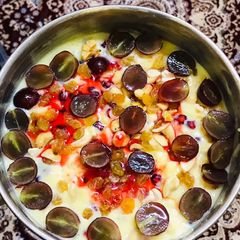 Fruits custard dessert A picture of Fruits custard dessert.