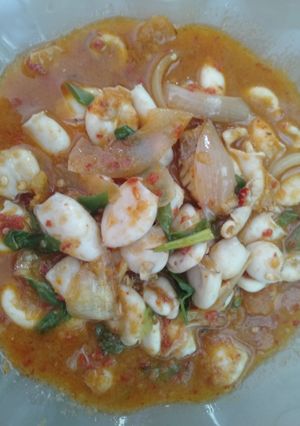 Foto resep Baby Cumi masak pedas