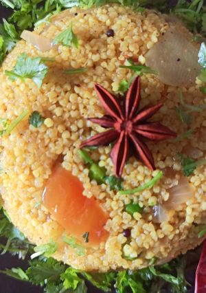 A picture of Fox millet pulao.