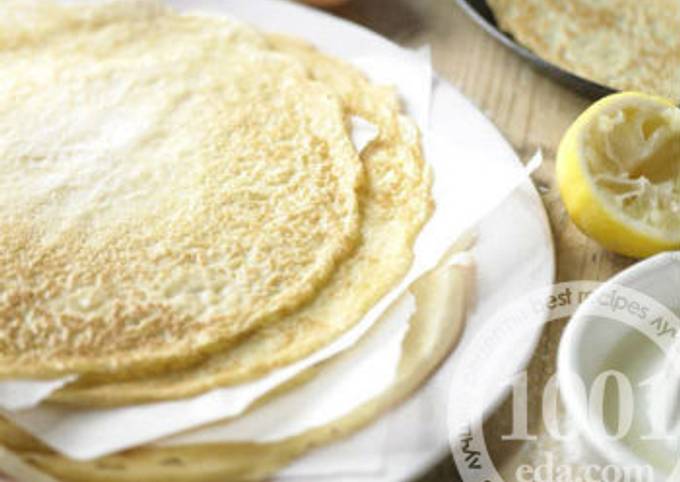 Блины на воде без яиц пошаговый рецепт с фото. Автор