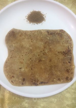 A picture of Caramelised peanut paratha.