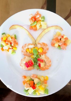 Hình của món Salad sắc màu cho bé.