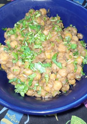 A picture of Tangy Masala Chickpeas.