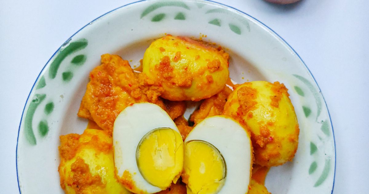 Rendang telur dan tahu