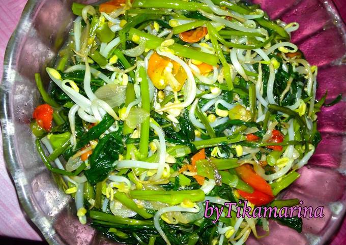 Cara Gampang Menyiapkan Cah Kangkung+Tauge Yummy Anti Gagal