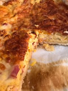 Una foto de Quiche de bacon con verduras