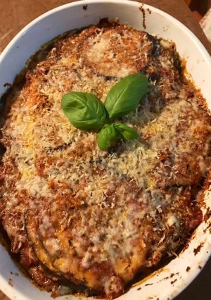 Una foto de Parmigiana de berenjena