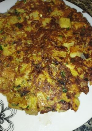 صورة لوصفة طورطية البطاطس مقلية 🥔🥔🥔