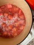 Rhubarb and cardamom compote
